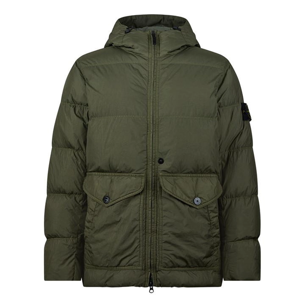 Stone Island Compass-Badge Puffer Jacket - Green